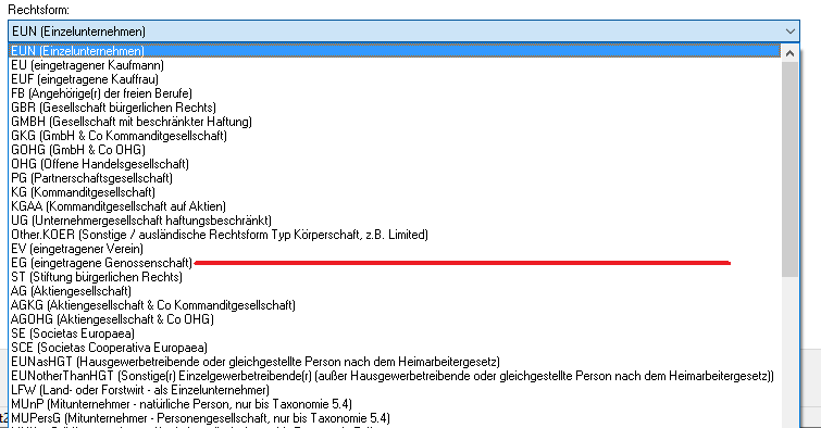 Auswahl der Rechtsform