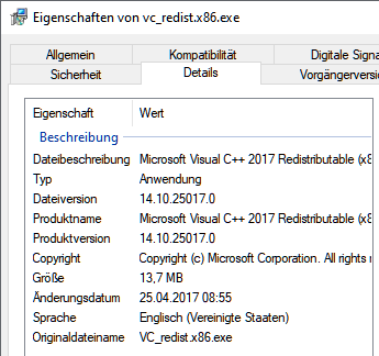 Microsoft Visual C++ 2017