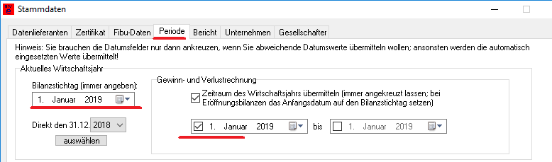 Periodenangaben bei Eröffnungsbilanzen
